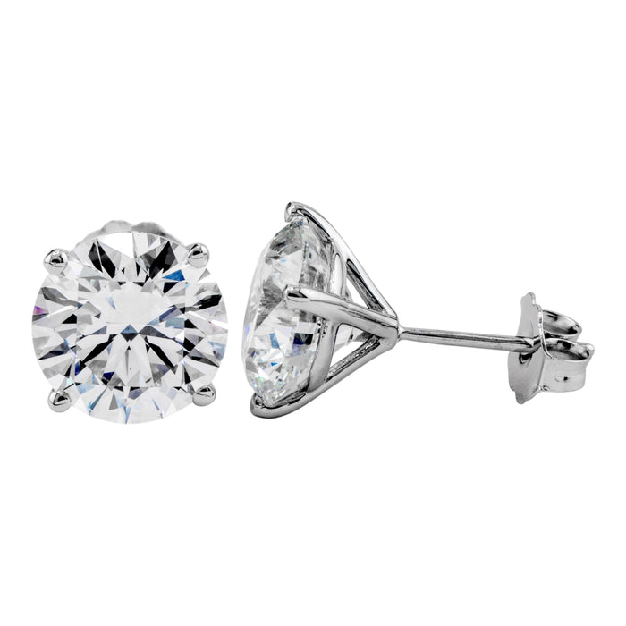 Lab Grown Round Stud Earrings 4.06 TCW