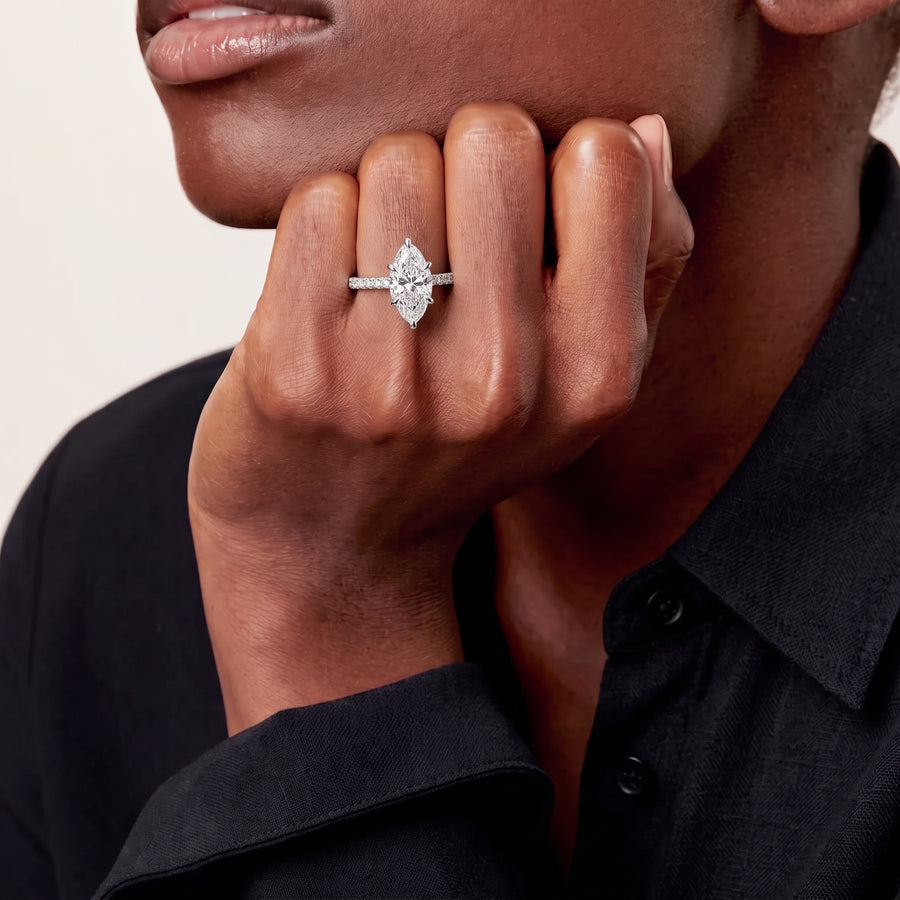 Avery Pavé Band Engagement Ring Collection