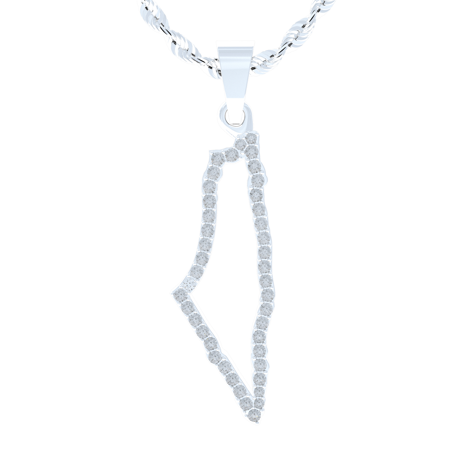 Palestine Silhouette Pendant Small