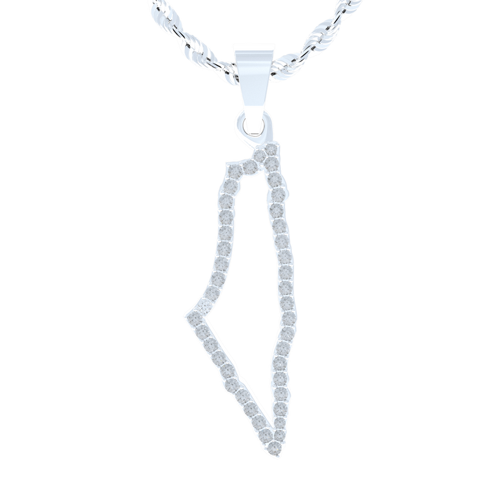Palestine Silhouette Pendant Small