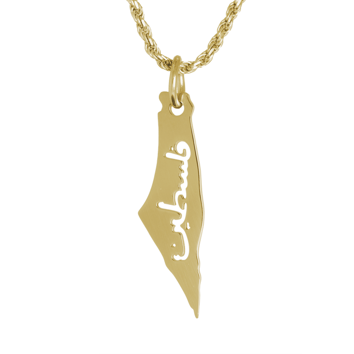 Palestine Map Necklace Small Alternate View