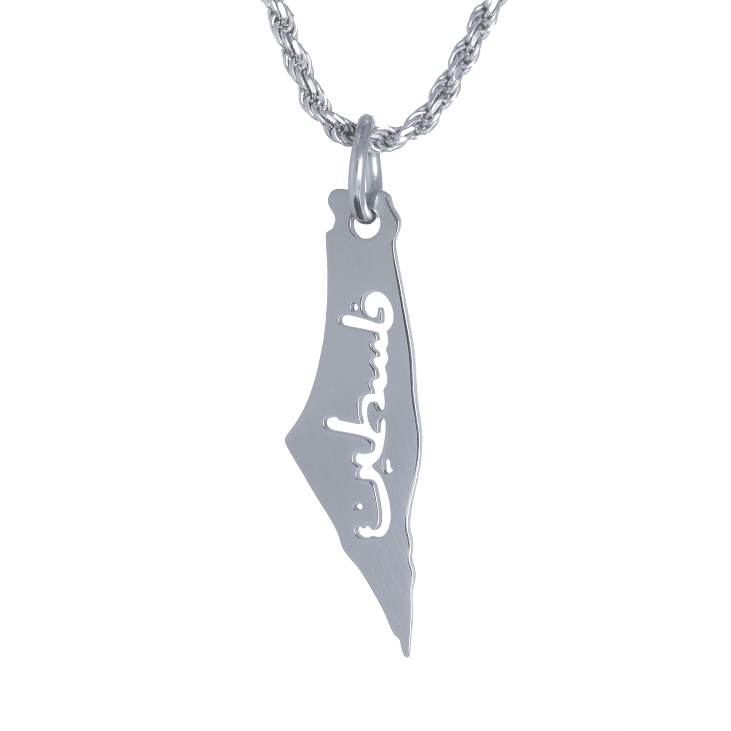 Palestine Map Necklace Small