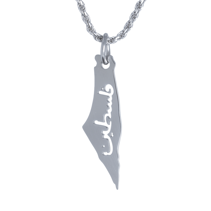 Palestine Map Necklace Small