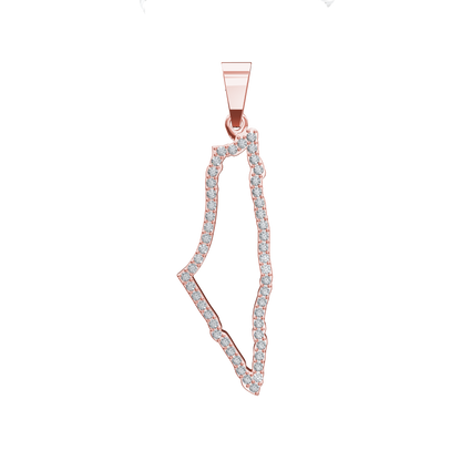 Palestine Silhouette Pendant Large