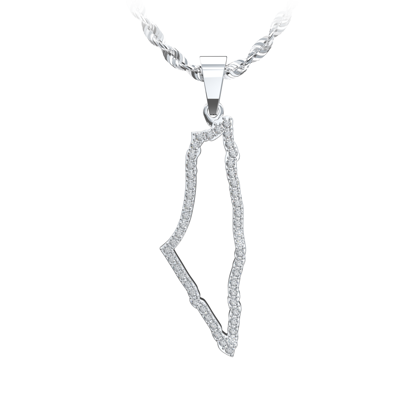 Palestine Silhouette Pendant Large