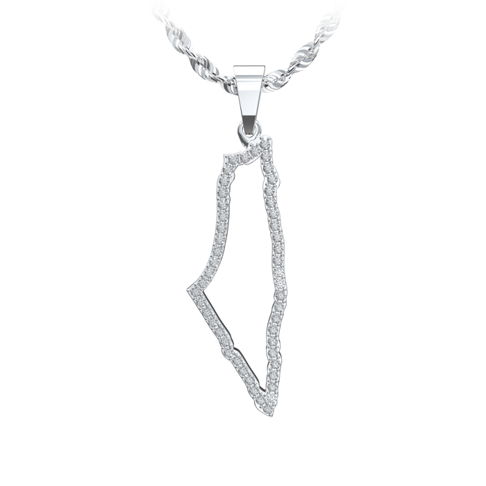 Palestine Silhouette Pendant Large
