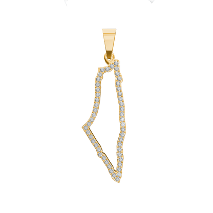 Palestine Silhouette Pendant Large
