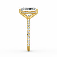 Avery | 4ct Radiant Cut Pavé Band Engagement Ring