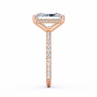 Avery | 4ct Radiant Cut Pavé Band Engagement Ring