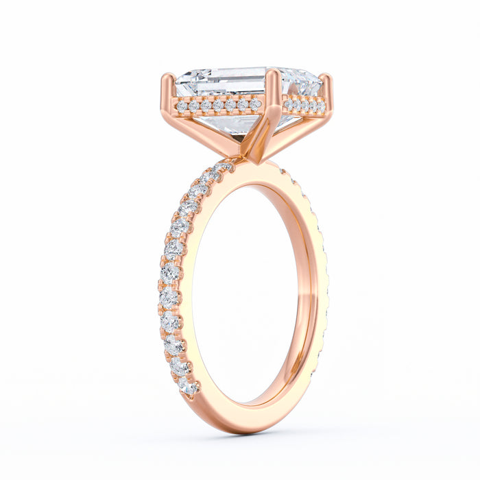 Avery | 4ct Radiant Cut Pavé Band Engagement Ring alternate