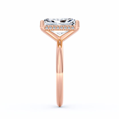 The Sienna | 4ct Radiant Cut Hidden Halo Engagement Ring