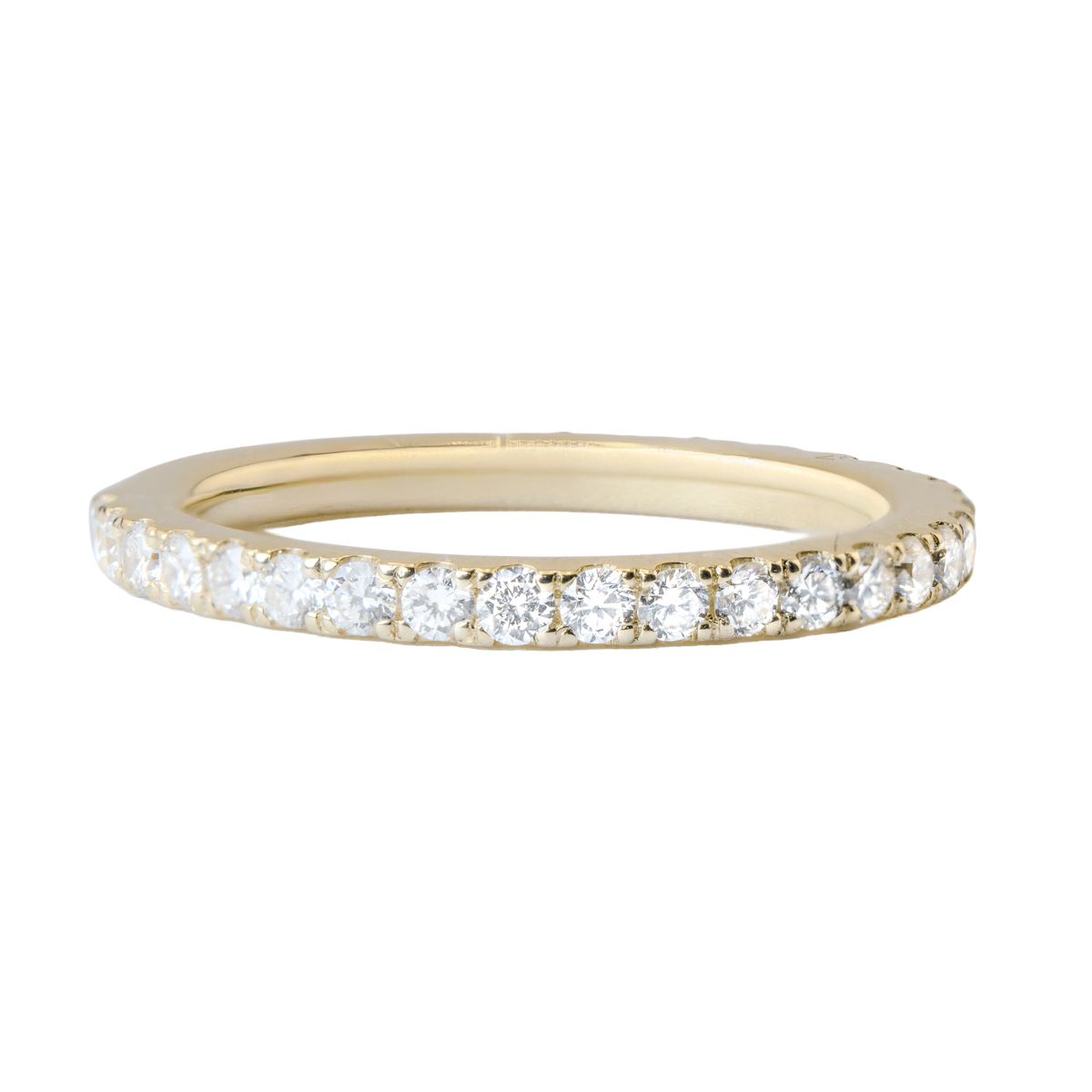 Lab Grown Diamond Pavé Eternity Band Ring 14K Yellow Gold 0.617ct TCW