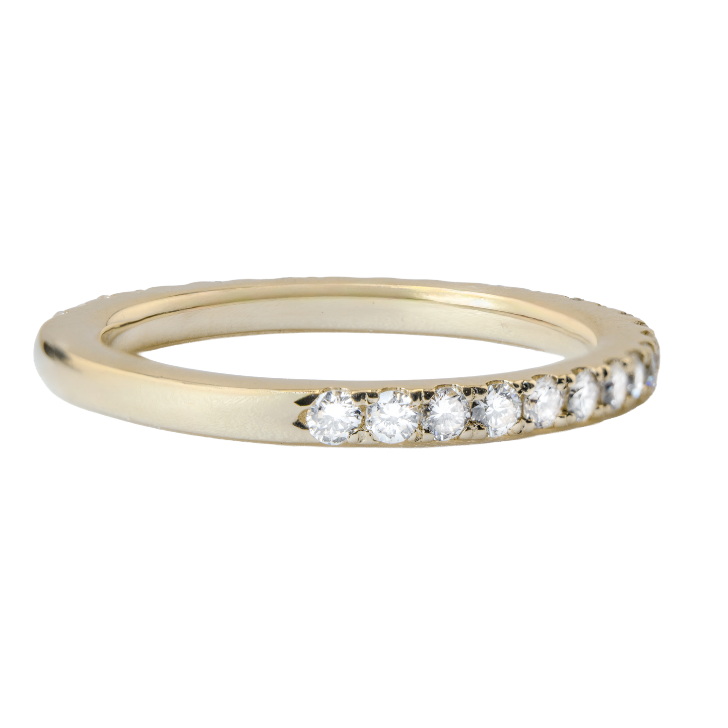 Lab Grown Pave Band 0.617cts 14K Gold