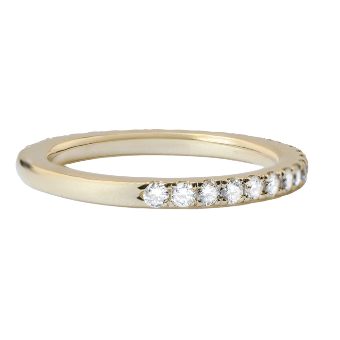 Lab Grown Diamond Pavé Eternity Band Ring 14K Yellow Gold 0.617ct TCW Alternate View