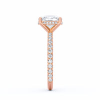 Avery | 2ct Elongated Cushion Cut Pavé Band Engagement Ring