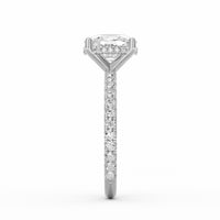 Avery | 2ct Elongated Cushion Cut Pavé Band Engagement Ring