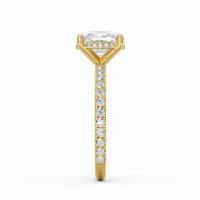 Avery | 2ct Elongated Cushion Cut Pavé Band Engagement Ring