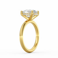Sienna | 3ct Elongated Cushion Cut Hidden Halo Engagement Ring