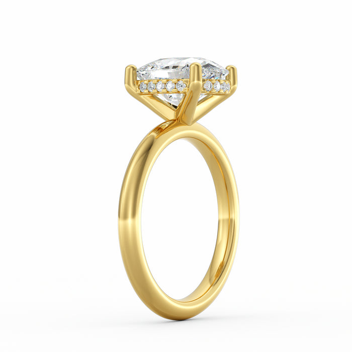 Sienna | 3ct Elongated Cushion Cut Hidden Halo Engagement Ring
