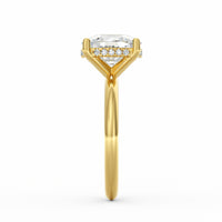 Sienna | 3ct Elongated Cushion Cut Hidden Halo Engagement Ring