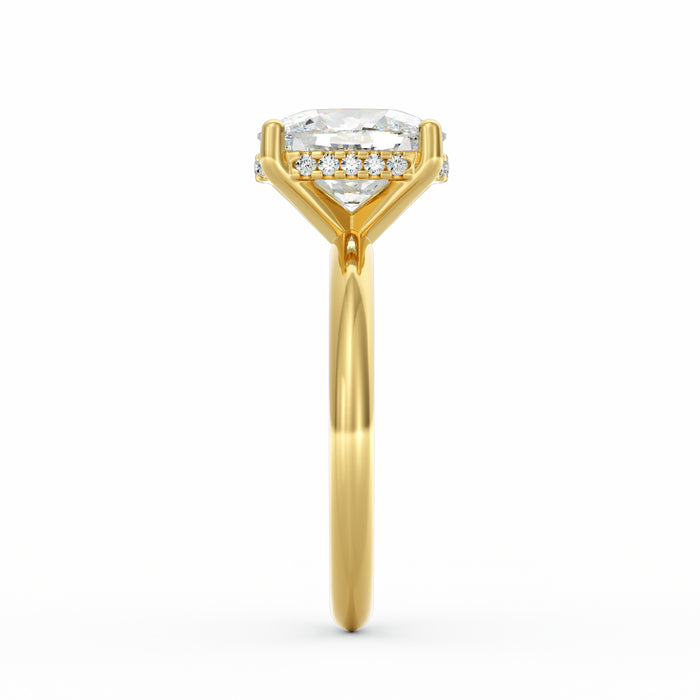 Sienna | 3ct Elongated Cushion Cut Hidden Halo Engagement Ring