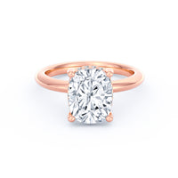 Sienna | 3ct Elongated Cushion Cut Hidden Halo Engagement Ring