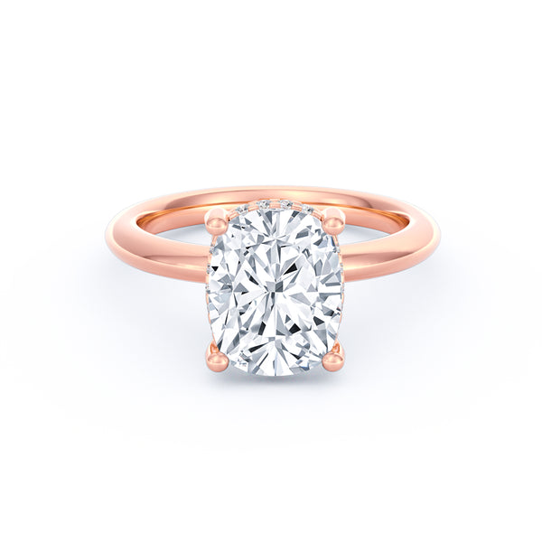 Sienna | 3ct Elongated Cushion Cut Hidden Halo Engagement Ring alternate