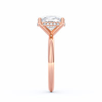 Sienna | 3ct Elongated Cushion Cut Hidden Halo Engagement Ring
