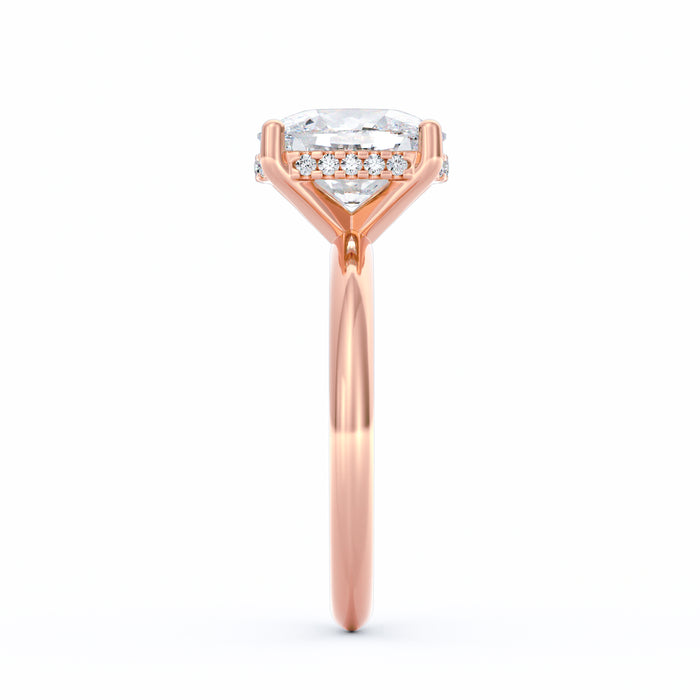 Sienna | 3ct Elongated Cushion Cut Hidden Halo Engagement Ring