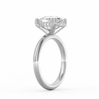 Sienna | 3ct Elongated Cushion Cut Hidden Halo Engagement Ring