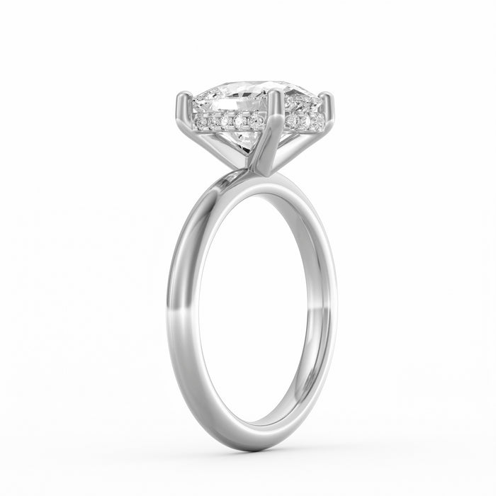 Sienna | 3ct Elongated Cushion Cut Hidden Halo Engagement Ring