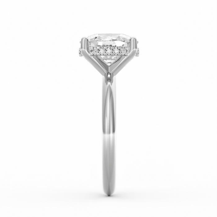 Sienna | 3ct Elongated Cushion Cut Hidden Halo Engagement Ring