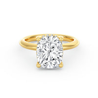 Sienna | 4ct Elongated Cushion Cut Hidden Halo Engagement Ring
