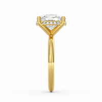 Sienna | 4ct Elongated Cushion Cut Hidden Halo Engagement Ring