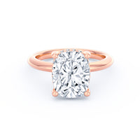 Sienna | 4ct Elongated Cushion Cut Hidden Halo Engagement Ring
