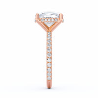 Avery | 4ct Elongated Cushion Cut Pavé Band Engagement Ring