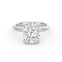 Sienna | 4ct Elongated Cushion Cut Hidden Halo Engagement Ring