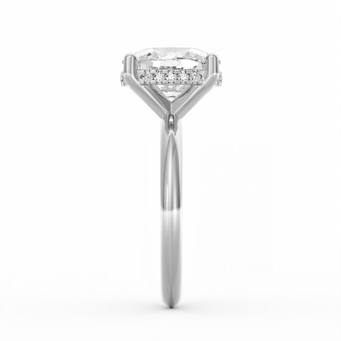 Sienna | 4ct Elongated Cushion Cut Hidden Halo Engagement Ring