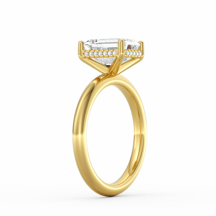 Sienna | 2ct Emerald Cut Hidden Halo Engagement Ring alternate