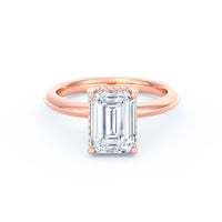 Sienna | 2ct Emerald Cut Hidden Halo Engagement Ring