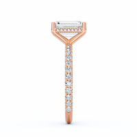 Avery | 2ct Emerald Cut Pavé Band Engagement Ring