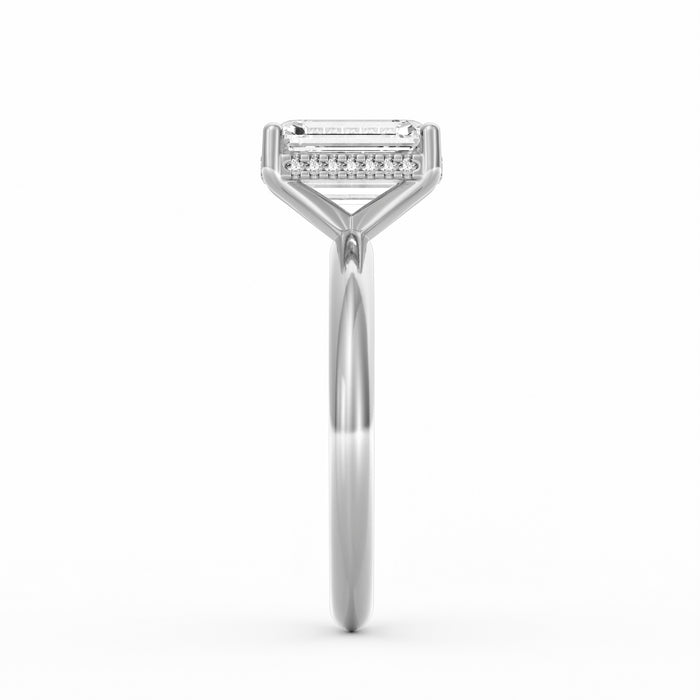 Sienna | 2ct Emerald Cut Hidden Halo Engagement Ring