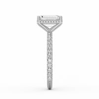 Avery | 2ct Emerald Cut Pavé Band Engagement Ring