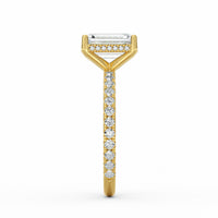 Avery | 2ct Emerald Cut Pavé Band Engagement Ring