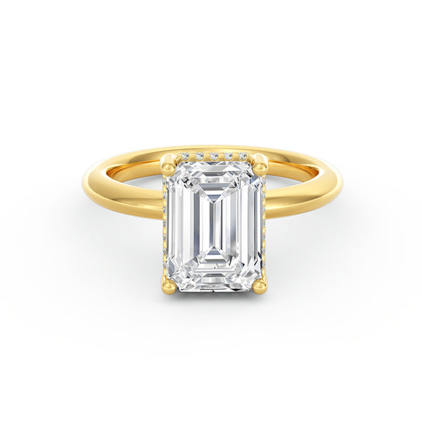 Sienna | 3ct Emerald Cut Hidden Halo Engagement Ring