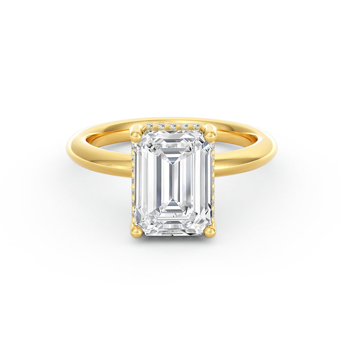Sienna | 3ct Emerald Cut Hidden Halo Engagement Ring