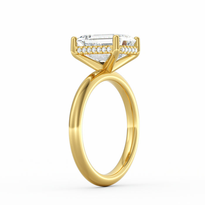 Sienna | 3ct Emerald Cut Hidden Halo Engagement Ring