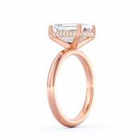 Sienna | 3ct Emerald Cut Hidden Halo Engagement Ring