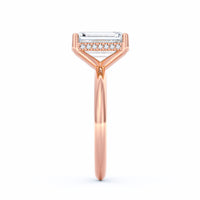 Sienna | 3ct Emerald Cut Hidden Halo Engagement Ring