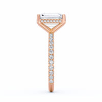 Avery | 3ct Emerald Cut Pavé Band Engagement Ring